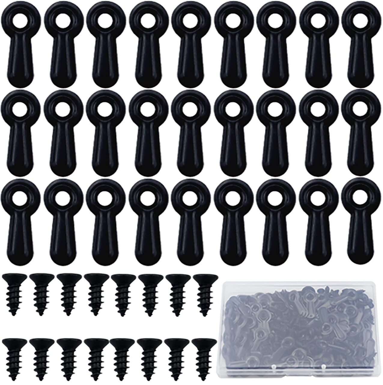 Picture Frame Turn Button Fasteners Set - 100 Pieces Picture Frame Hardware Backing Clips Photo Frame Hardware Clips with 100 Pieces Screws for Craft, Hanging Pictures, Photos